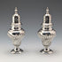 1892 British antique sterling silver sugar shaker pair, 145g total, Possibly Sibray Hall & Co, case included
